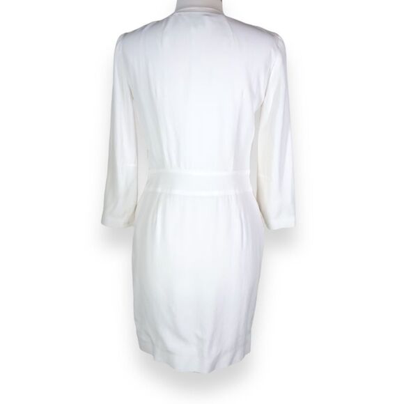 REISS Nanette Zip Frill Midi Dress Kate Middleton Engagement Ruffle Wrap Classic - Picture 7 of 16